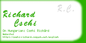 richard csehi business card